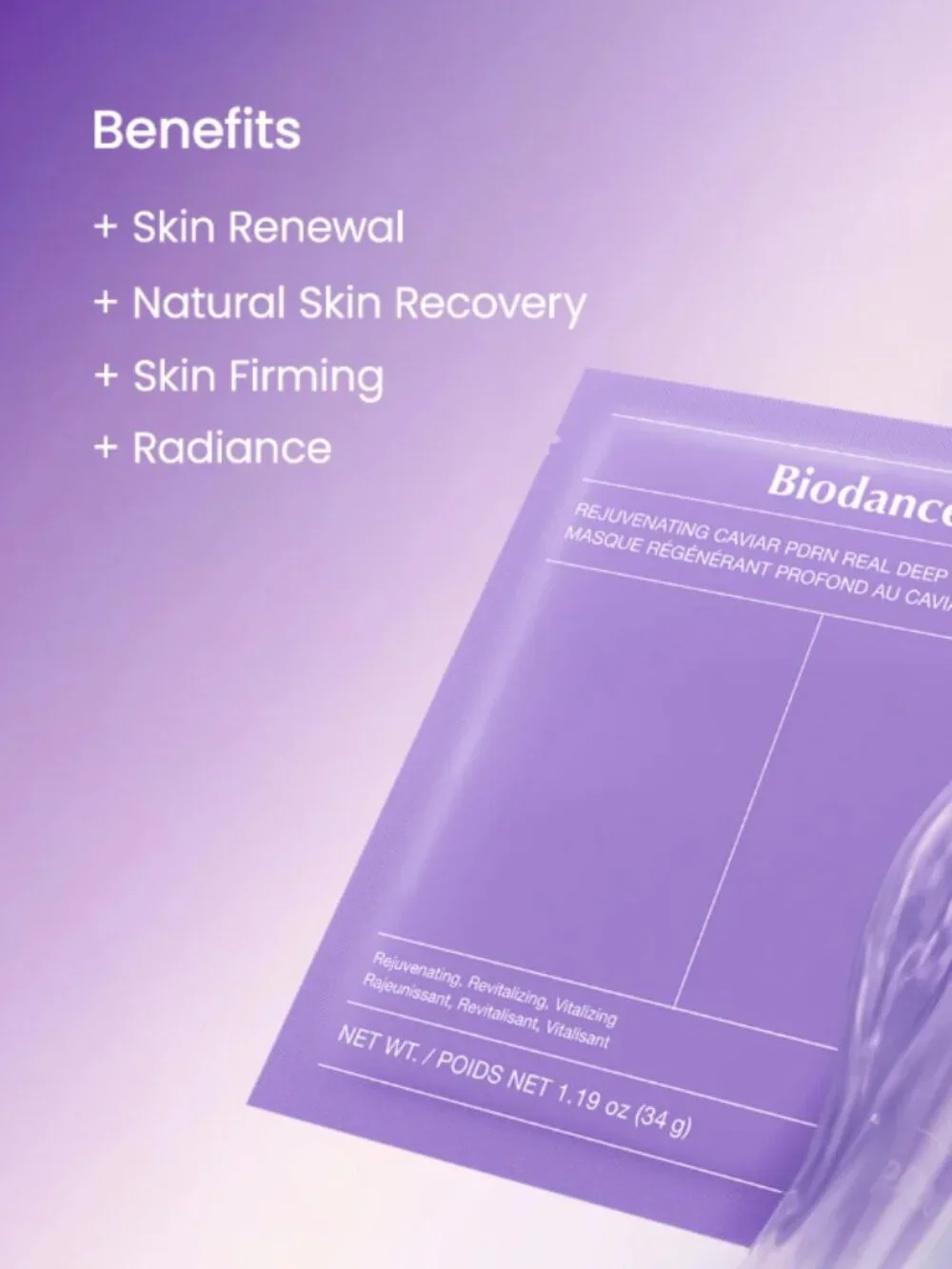BIODANCE Rejuvenating Caviar PDRN Real Deep Mask (4-Pack)